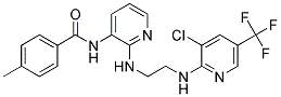 N-(2-((2-((3-Chloro-5-(trifluoromethyl)-2-pyridinyl)amino)ethyl)amino)-3-pyridinyl)-4-methylbenzenecarboxamide Struktur