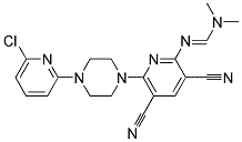 n'-(6-(4-(6-Chloro-2-pyridinyl)piperazino)-3,5-dicyano-2-pyridinyl)-N,N-dimethylformimidamide Struktur