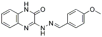 (E)-3-(2-(4-Methoxybenzylidene)hydrazinyl)quinoxalin-2(1H)-one Struktur