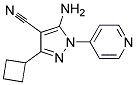 5-amino-3-cyclobutyl-1-pyridin-4-yl-1H-pyrazole-4-carbonitrile Struktur