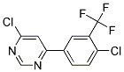 4-Chloro-6-(4-chloro-3-trifluoromethyl-phenyl)-pyrimidine Struktur