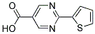 2-thiophen-2-ylpyrimidine-5-carboxylic acid Struktur