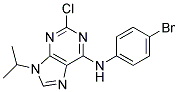 N-(4-bromophenyl)-2-chloro-9-(1-methylethyl)-9H-purin-6-amine Struktur