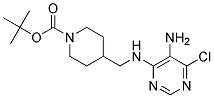 tert-butyl 4-{[(5-amino-6-chloropyrimidin-4-yl)amino]methyl}piperidine-1-carboxylate Struktur