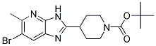 tert-butyl 4-(6-bromo-5-methyl-3H-imidazo[4,5-b]pyridin-2-yl)piperidine-1-carboxylate Struktur