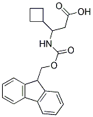 3-cyclobutyl-3-{[(9H-fluoren-9-ylmethoxy)carbonyl]amino}propanoic acid Struktur