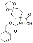 8-{[(benzyloxy)carbonyl]amino}-1,4-dioxaspiro[4.5]decane-8-carboxylic acid Struktur