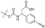 3-[(tert-butoxycarbonyl)amino]-3-(4-cyanophenyl)propanoic acid Struktur