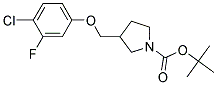 3-(4-Chloro-3-fluoro-phenoxymethyl)-pyrrolidine-1-carboxylic acid tert-butyl ester Struktur