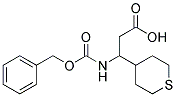 3-{[(benzyloxy)carbonyl]amino}-3-(tetrahydro-2H-thiopyran-4-yl)propanoic acid Struktur