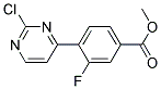 4-(2-Chloro-pyrimidin-4-yl)-3-fluoro-benzoic acid methyl ester Struktur