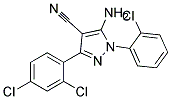 5-amino-1-(2-chlorophenyl)-3-(2,4-dichlorophenyl)-1H-pyrazole-4-carbonitrile Struktur