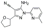 5-amino-3-(tetrahydrofuran-2-yl)-1-(6-methylpyridin-2-yl)-1H-pyrazole-4-carbonitrile Struktur