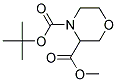 4-tert-butyloxycarbonyl  morpholine-3-carboxylic acid methyl ester Struktur