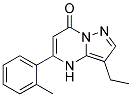 3-ethyl-5-(2-methylphenyl)pyrazolo[1,5-a]pyrimidin-7(4H)-one Struktur