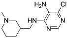 6-chloro-N4-[(1-methylpiperidin-3-yl)methyl]pyrimidine-4,5-diamine Struktur