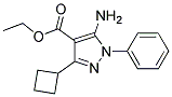 ethyl 5-amino-3-cyclobutyl-1-phenyl-1H-pyrazole-4-carboxylate Struktur