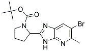 tert-butyl 2-(6-bromo-5-methyl-3H-imidazo[4,5-b]pyridin-2-yl)pyrrolidine-1-carboxylate Struktur