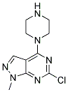 6-chloro-1-methyl-4-piperazin-1-yl-1H-pyrazolo[3,4-d]pyrimidine Struktur