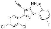 5-amino-1-(2,5-difluorophenyl)-3-(2,4-dichlorophenyl)-1H-pyrazole-4-carbonitrile Struktur