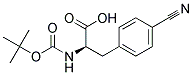 (2R)-2-[(tert-butoxycarbonyl)amino]-3-(4-cyanophenyl)propanoic acid Struktur