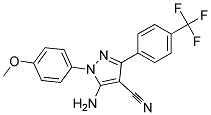 5-amino-3-[4-(trifluoromethyl)phenyl]-1-(4-methoxyphenyl)-1H-pyrazole-4-carbonitrile Struktur