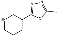 3-(5-methyl-1,3,4-oxadiazol-2-yl)piperidine Struktur