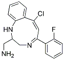 7-CHLORO-5-(2-FLUOROPHENYL)-2-AMINOMETHYL-2,3-DIHYDRO-1H,-1,4-BENZODIAZOPINE Struktur