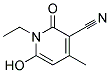 3-Cyano-6-hydroxy-4-methyl-N-ethylpyridone-2 Struktur