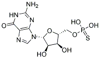 Guanosine 5'-thiophosphate Struktur