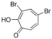 3,5-DIBROMO-2-HYDROXY-2,4,6-CYCLOHEPTATRIEN-1-ONE Struktur