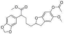 3-(6-ACETOXY-5-METHOXY-2,3-DIHYDRO-2-BENZOFURANYL)-2-(1,3-BENZODIOXOL-5-YL)-1-METHYLPROPYLACETATE Struktur