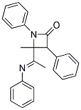 4-METHYL-1,3-DIPHENYL-4-(1-(PHENYLIMINO)ETHYL)-2-AZETIDINONE Struktur