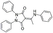 4-(1-ANILINOETHYLIDENE)-1,2-DIPHENYL-3,5-PYRAZOLIDINEDIONE Struktur