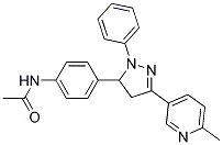 4'-(3-(6-METHYL-3-PYRIDYL)-1-PHENYL-2-PYRAZOLIN-5-YL)ACETANILIDE Struktur