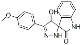 4'-HYDROXY-3'-(P-METHOXYPHENYL)SPIRO(INDOLINE-3,5'-(2)PYRAZOLIN)-2-ONE Struktur