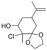 6-CHLORO-9-ISOPROPENYL-6-METHYL-1,4-DIOXASPIRO(4.5)DECAN-7-OL Struktur