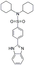 P-(BENZIMIDAZOL-2-YL)-N,N-DICYCLOHEXYLBENZENESULFONAMIDE Struktur