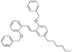 TRANS-1-(O-BENZYLOXYPHENYL)-2-(2-BENZYLOXY-5-HEXYLPHENYL)ETHYLENE Struktur