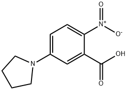 2-Nitro-5-(pyrrolidin-1-yl)benzoicacid Struktur