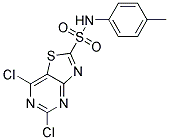 5,7-Dichlorothiazolo[4,5-d]pyrimidin-2-sulfonicacid(4-methylphenyl)amide Struktur