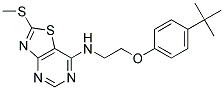 7-[2-(4-tert.-Butylphenoxy)ethylamino]-2-(methylthio)thiazolo[4,5-d]pyrimidine Struktur