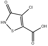 4-Chloro-3-hydroxyisothiazole-5-carboxylicacid Struktur