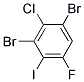 3-Chloro-2,4-dibromo-6-fluoroiodobenzene Struktur