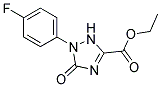 Ethyl2,5-dihydro-1-(4-fluorophenyl)-5-oxo-1H-1,2,4-triazole-3-carboxylate Struktur