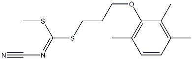 Methyl[3-(2,3,6-trimethylphenoxy)propyl]-cyanocarbonimidodithioate Struktur