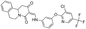 3-((3-((3-Chloro-5-(trifluoromethyl)-2-pyridinyl)oxy)anilino)methylene)-1,6,7,11b-tetrahydro-2H-pyrido[2,1-a]isoquinoline-2,4(3H)-dione Struktur