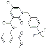 Methyl 2-(((5-chloro-2-oxo-1-(4-(trifluoromethyl)benzyl)-1,2-dihydro-3-pyridinyl)carbonyl)amino)benzenecarboxylate Struktur