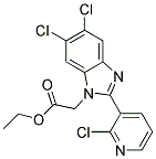 Ethyl 2-(5,6-dichloro-2-(2-chloro-3-pyridinyl)-1H-benzimidazol-1-yl)acetate Struktur