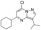 7-chloro-5-cyclohexyl-3-(1-methylethyl)pyrazolo[1,5-a]pyrimidine Struktur